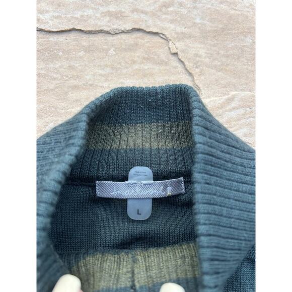 Smartwool Sweater Mens Large Green Sparwood Quarter Zip Pullover Merino Wool - Picture 2 of 5